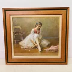 真作】 洋画 谷俊彦 「踊り子」 谷俊彦 油彩画 サイン有 裏書有 - メルカリ