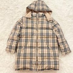 極美品 バーバリー ロンドン リバーシブル ジャケット チェック フード付き 極美品 バーバリー リバーシブル ダウンコート ノバチェック フード