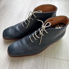 美品 スコッチグレイン スパイダー ブーツ ネイビー紺25 - メルカリ