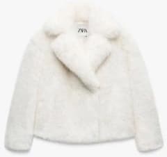 ZARA フェイクファーコート ホワイトのサムネイル