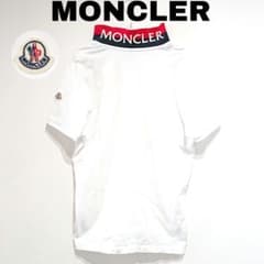 MONCLER モンクレール メンズ ポロシャツ 襟裏ロゴ ホワイト Lサイズ