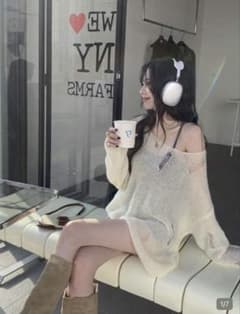 レディース ニット 白 y2kのサムネイル