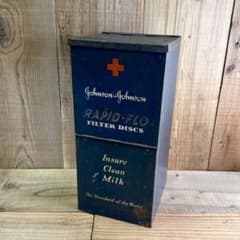 Johnson&Johnson☆メタルラック☆アンティークUSA☆バンドエイド缶 
