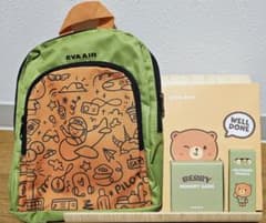 EVA AIR 일러스트들이 백팩 세트(노트, 메모리 게임, 색연필)