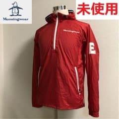 未使用 マンシングウェア◆アノラック ハーフジップ パーカー◆レッド Mサイズ 未使用 マンシングウェア◇アノラック ハーフジップ パーカー◇レッド