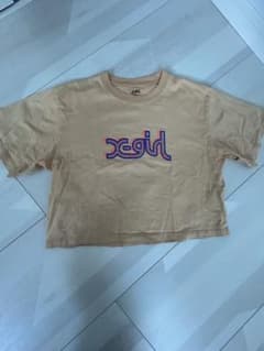 X-girl 半袖 Tシャツ ベージュ ロゴプリントのサムネイル