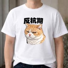 反抗期 思春期 猫Tシャツ おもしろTシャツ 猫 ねこ Tシャツ