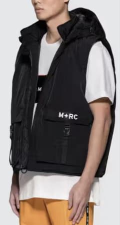 m+rc noir マルシェノア  ダウンベスト マルシェノア フード padded vest ダウンベスト L 黒 - メルカリ