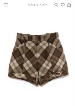 ANDMARY Ribbon check mini pants - メルカリ