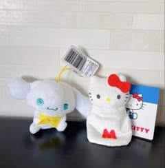 シナモロールマスコット＆ハローキティマスコット　2点セット　タグ付き