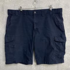 カーハート　カーゴパンツ　ネイビー　ハーフパンツ　ビックサイズ　W46
