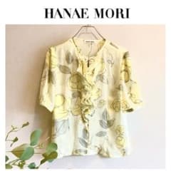 定価5万円 HANAE MORI シフォンジョーゼットフラワーブラウス - メルカリ