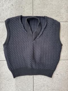 RAF SIMONS ネイビー ノースリーブセーターのサムネイル