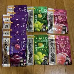 UHA味覚糖 忍者めし 鉄の鎧 グレープ マスカット ピーチ 10袋セット