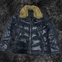 00s fur down jacket 光沢 お兄系 y2k archive 00s fur down jacket archive y2k 光沢 お兄系 - メルカリ