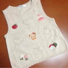 ファミリア☆90㎝ニットセーター ベストのサムネイル