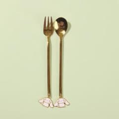 シナモンロール スプーンフォークセット 日本未発売 miniso