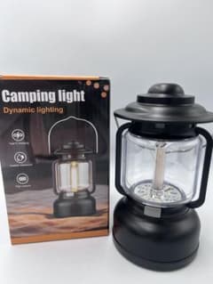 キャンプ用 LEDランタン 充電式 ブラックのサムネイル