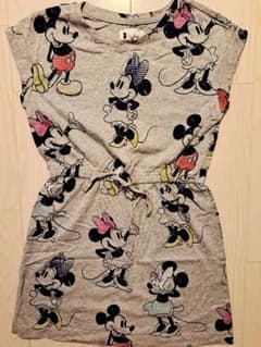 【美品】GAP KIDS Disney ミッキー＆ミニー 半袖ワンピース S