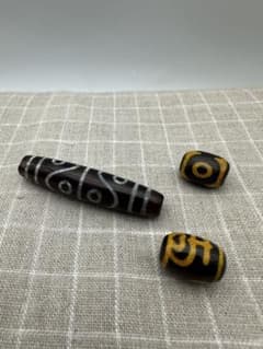☆Natural Stone☆ Treasure Tibetan Seven-Eyed Bead Antique Art Collection Rare Item (Weathered Old Bead)