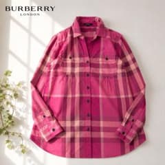 BURBERRY LONDON チェックシャツ 40 日本製 ピンク - メルカリ