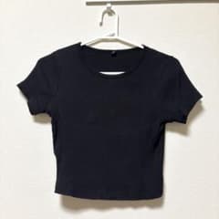 UNIQLO リブクロップドT Mのサムネイル