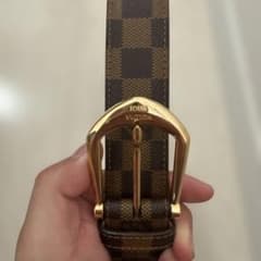 Louis Vuitton ダミエパターン ベルト 長さ約129㎝ - メルカリ