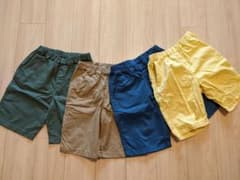 ユニクロ　イージーショートパンツ4枚セット150のサムネイル