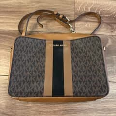 MICHAEL KORS ショルダーバッグ MKロゴ シグネチャー　ストライプ