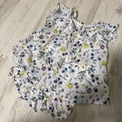 petit main 花柄セットアップ　ブラウス　カボチャパンツ80cmのサムネイル