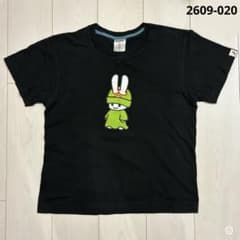 CUNE キューン うさぎ宇宙服 バックプリント 半袖Tシャツ 黒色綿100%のサムネイル