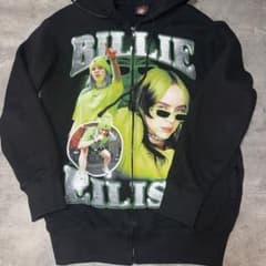 Billie Eilish ビリーアイリッシュ ジップパーカー ブラックのサムネイル