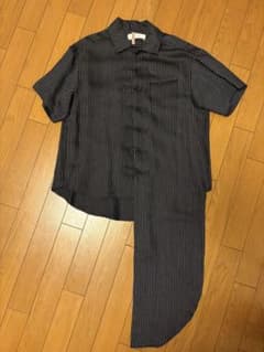 FACETASM ファセッタズム チャイナシャツ ストライプシャツ 半袖