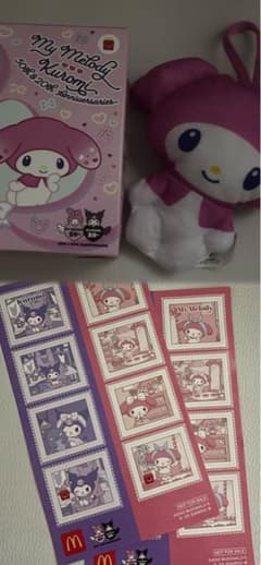 マクドナルド マイメロディ ぬいぐるみ ステッカーセット