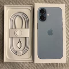 デ*ル様 iPhone 16ブルーオリジナルボックス　充電ケーブル付きのサムネイル