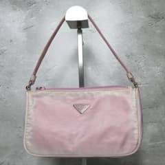 0726 PRADA プラダ ナイロン ワンショルダー 三角ロゴ ピンク系 0726 PRADA プラダ ナイロン ワンショルダー 三角ロゴ ピンク系 - メルカリ
