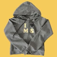 ボーダー ジップアップパーカー ダブルジップパーカーのサムネイル