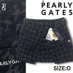 0 パーリーゲイツ コットンツイル ストレッチ レオパード千鳥 スカート