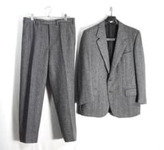 size50☆美品☆ブリオーニ カシミア混ツイード製2釦スーツ