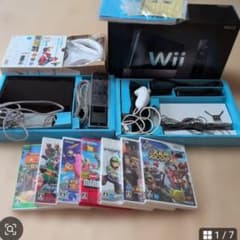 Nintendo Wii 本体 ソフト7本 Wiiハンドルセット - メルカリ