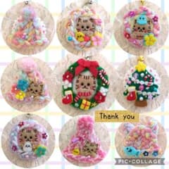 [専用　こり様]くるみボタン 刺繍 ブローチ フェルト クリスマス ツリー 専用 こり様]くるみボタン 刺繍 ブローチ フェルト クリスマス ツリー
