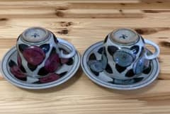 椿文様 カップ＆ソーサー 2客セットのサムネイル