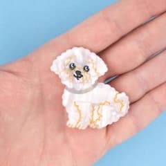 ヘアクリップ　ビションフリーゼ　ダックビルのサムネイル