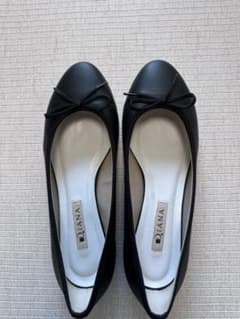 DIANA バレエシューズ フラットパンプス ブラック 24.5cmのサムネイル