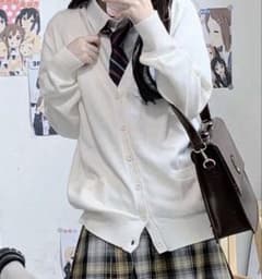 制服 スクールカーディガン ホワイトのサムネイル