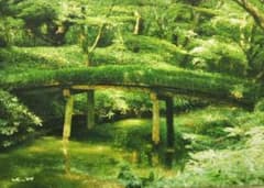 風景画◇水辺◇新品 美品【水性絵具/アクリル/色鉛筆】◇防水&丁寧梱包