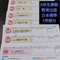 5年生算数カラーテスト問題用紙 教育出版 日本標準 - メルカリ