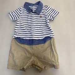 babyGAP ボーダー ポロ ロンパース 12-18m 80cmのサムネイル