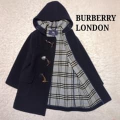 バーバリーロンドン 120cm ダッフルコート ノバチェック 濃紺　フォーマル 美品！バーバリーロンドン ダッフルコート キッズ 120cm 濃紺 ノバ