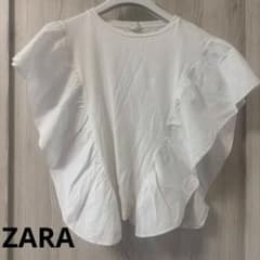 ZARA フリルスリーブ Tシャツ ホワイトのサムネイル